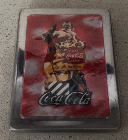07778-1 € 12,50 coca cola sigarettenhouder chroom afb. kerstman